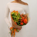 Женские букеты с орхидеями